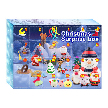 Παιδικά παιχνίδια αποσυμπίεσης Advent Calendars 24 δώρα αντίστροφης μέτρησης με χριστουγεννιάτικα στοιχεία για παιδιά Παιδιά Έφηβοι Φίλοι Χριστούγεννα