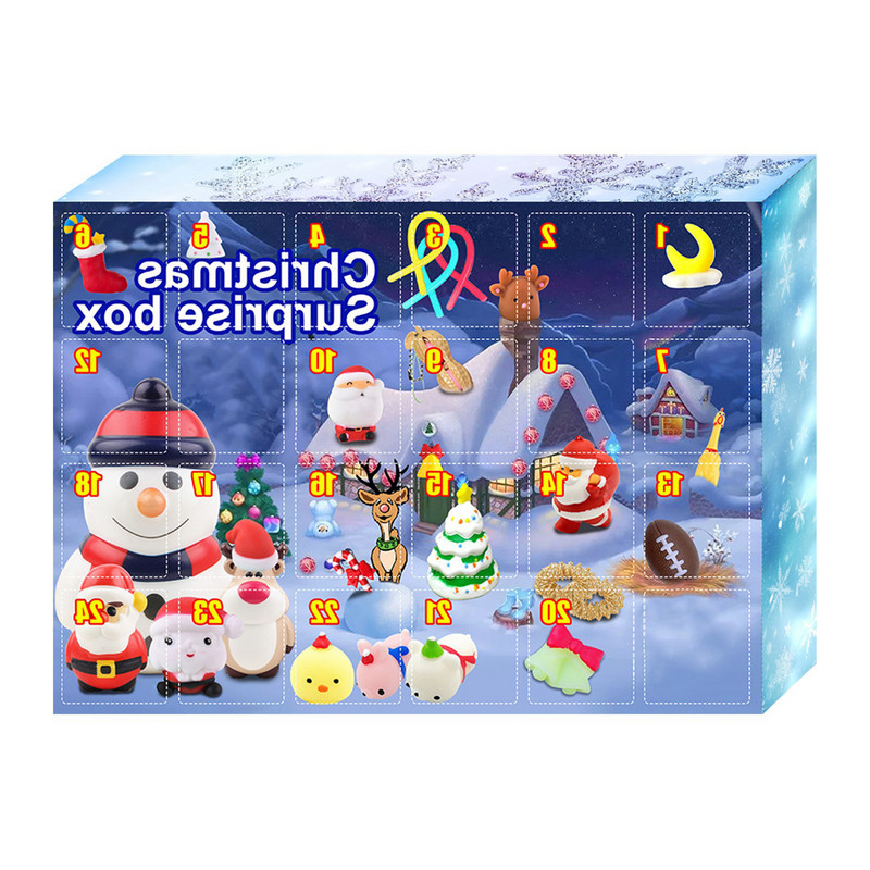 Детски играчки за декомпресия Адвентни календари 24 подаръка за обратно броене с коледни елементи за деца Деца Тийнейджъри Приятели Коледа