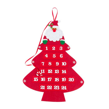 Календар за обратно броене на Дядо Коледа Украшение Коледно дърво Фигура на Дядо Коледа Елф Форма Адвент Календар Дядо Коледа Деца Подаръци G2AB