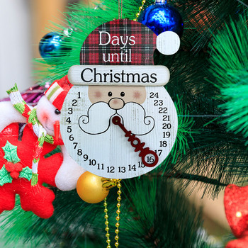 Дървен коледен висулка Творчески снежен човек Календар с обратно броене Оранси Весела Коледа Декор за дома 2021 Честита Нова Година Услуга