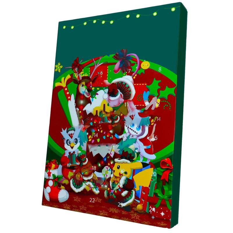 Коледен адвентен календар 2022 Коледно обратно броене за деца, момчета и момичета 24 вълшебни дни Аниме фигурки