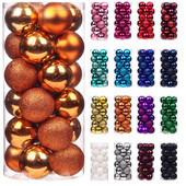 1 кутия 24/36 бр. Коледна топка Коледна елха Орнамент Начало Коледа Висяща висулка Новогодишна украса за парти Подарък Navidad 2022