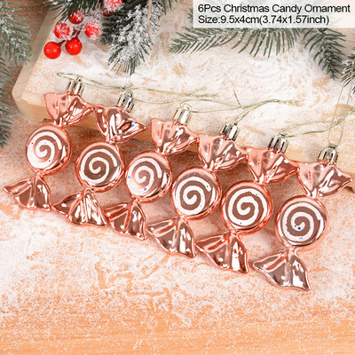 6vnt 6cm skaidrūs sniego kalėdiniai rutuliukai pakabukai eglutei puošti Skaidrūs niekučiai kabantys papuošalai Kalėdų Navidad