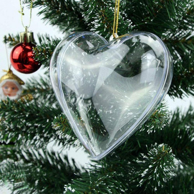 5 tk Südamekujuline läbipaistev plastpall läbipaistev plastikust käsitööpall Südamekujulised ehted jõuludeks, pulmakaunistuseks plastikpall