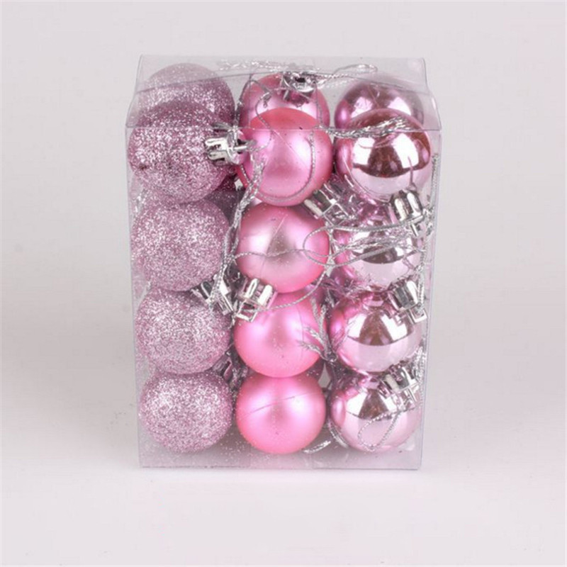 24 бр. Коледна елха Декор Топка Bauble Xmas Party Висяща топка Орнамент декорации за дома Коледна украса Подарък