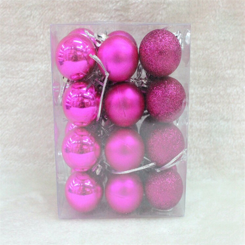 24 бр. Коледна елха Декор Топка Bauble Xmas Party Висяща топка Орнамент декорации за дома Коледна украса Подарък