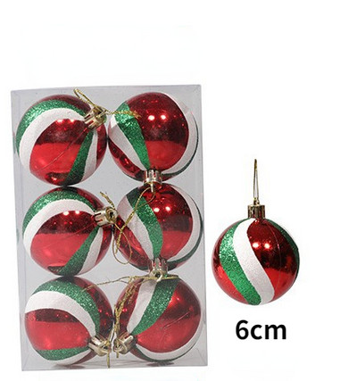 6τμχ 6cm Ζωγραφισμένη Χριστουγεννιάτικη Μπάλα Χριστουγεννιάτικο Δέντρο Στολίδι Κρεμαστό Κρεμαστό Σπίτι Χριστουγεννιάτικη Διακόσμηση Navidad Πρωτοχρονιάτικο Δώρο 2023