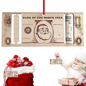 Ziemassvētku naudas turētājs koka brīvdienu unikāls piekarināms naudas dāvanu turētājs Ziemassvētku dāvanu koka kulonu rotājumi viesistabai