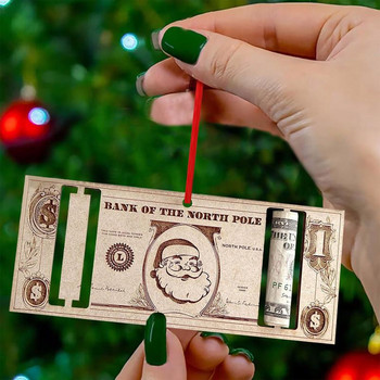 Χριστουγεννιάτικη θήκη μετρητών Ξύλινη γιορτινή Μοναδική Κρεμαστό Δώρο Δώρο Χριστουγεννιάτικο Δώρο Δέντρο Κρεμαστό Στολίδι για Σαλόνι