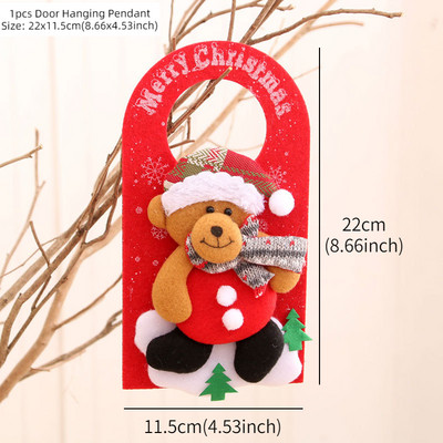 48x14cm Ziemassvētku durvju piekaramie kuloni Ziemassvētku vecīša durvju pakaramais Ziemassvētku mājas Jaunais gads 2022 Dekorācija Ziemassvētku rotājumi mājām
