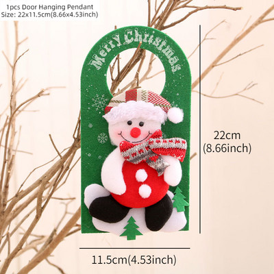 48x14cm Ziemassvētku durvju piekaramie kuloni Ziemassvētku vecīša durvju pakaramais Ziemassvētku mājas Jaunais gads 2022 Dekorācija Ziemassvētku rotājumi mājām