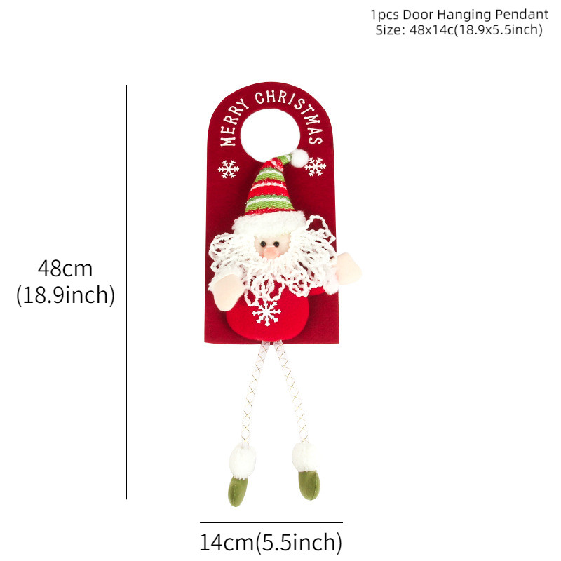 48x14cm Ziemassvētku durvju piekaramie kuloni Ziemassvētku vecīša durvju pakaramais Ziemassvētku mājas Jaunais gads 2022 Dekorācija Ziemassvētku rotājumi mājām