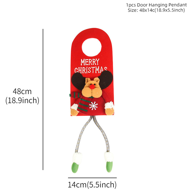 48x14cm Ziemassvētku durvju piekaramie kuloni Ziemassvētku vecīša durvju pakaramais Ziemassvētku mājas Jaunais gads 2022 Dekorācija Ziemassvētku rotājumi mājām
