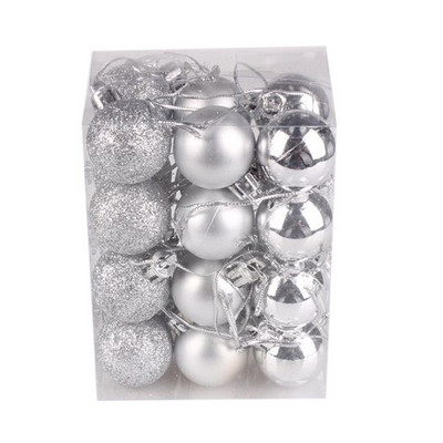 Jõulupall Jõulupuu pallid 24tk 30mm Xmas Decor Pühadepeo kaunistus Kuldne roosa šampanjapunane uusaasta kingitus