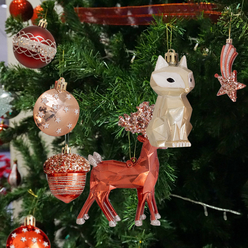 24Gb Ziemassvētku rotājumi Ziemassvētku balles komplekts Ziemassvētku eglītes piekaramie kuloni Navidad Noel Dekorācija Mājas Jaungada dekors Dāvanas 2023