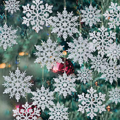 10 kom/lot Božićne lažne snježne pahulje Božićno drvce Viseći ukras Simulacija Led Zimska zabava Božićno-novogodišnja dekoracija Ledenica