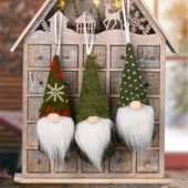 Navidad 3τμχ Κρεμαστό με κούκλα χωρίς πρόσωπο Old Man Forest 2022 Χριστουγεννιάτικη διακόσμηση σπιτιού Απρόσωπη κούκλα Στολίδι Καλή Χρονιά Natal