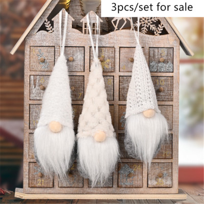 Navidad 3τμχ Κρεμαστό με κούκλα χωρίς πρόσωπο Old Man Forest 2022 Χριστουγεννιάτικη διακόσμηση σπιτιού Απρόσωπη κούκλα Στολίδι Καλή Χρονιά Natal