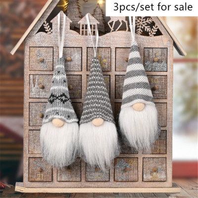 Navidad 3τμχ Κρεμαστό με κούκλα χωρίς πρόσωπο Old Man Forest 2022 Χριστουγεννιάτικη διακόσμηση σπιτιού Απρόσωπη κούκλα Στολίδι Καλή Χρονιά Natal
