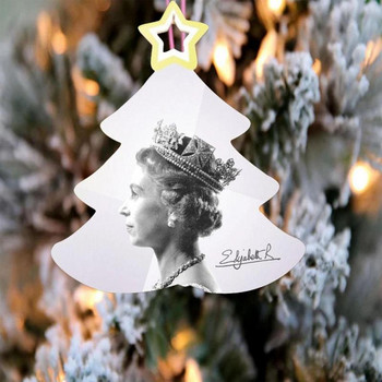 Висулка за коледно дърво на кралица Елизабет Кралица Елизабет II Висящи орнаменти за дърво Изящно изработен сувенир на Queen Elizabeth II