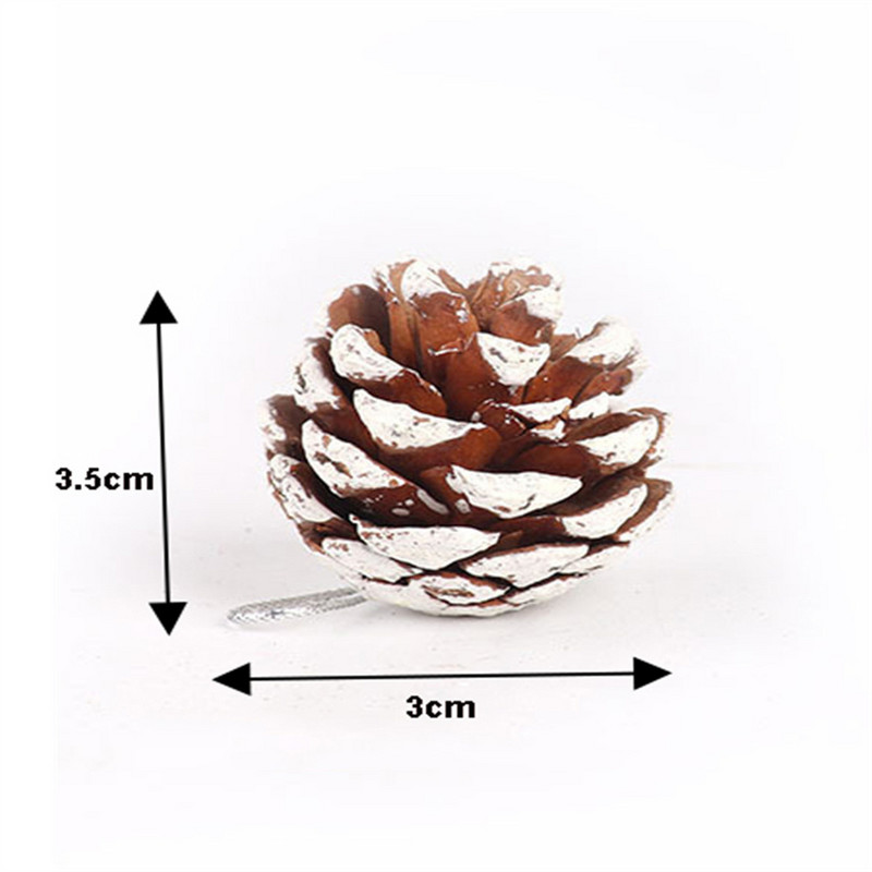 Нови 9 бр./компл. Декорации за коледно дърво Естествени шишарки Висящи орнаменти Коледен бор Висулка Новогодишен Коледен празничен парти декор