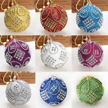 Υψηλής ποιότητας Merry Christmas Rhinestone Balls Glitter For Home Χριστουγεννιάτικες μπάλες από αφρό που κρέμονται στολίδι Χριστουγεννιάτικες μπάλες διακόσμησης