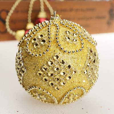 Υψηλής ποιότητας Merry Christmas Rhinestone Balls Glitter For Home Χριστουγεννιάτικες μπάλες από αφρό που κρέμονται στολίδι Χριστουγεννιάτικες μπάλες διακόσμησης