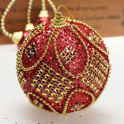 Υψηλής ποιότητας Merry Christmas Rhinestone Balls Glitter For Home Χριστουγεννιάτικες μπάλες από αφρό που κρέμονται στολίδι Χριστουγεννιάτικες μπάλες διακόσμησης