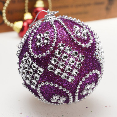 Υψηλής ποιότητας Merry Christmas Rhinestone Balls Glitter For Home Χριστουγεννιάτικες μπάλες από αφρό που κρέμονται στολίδι Χριστουγεννιάτικες μπάλες διακόσμησης