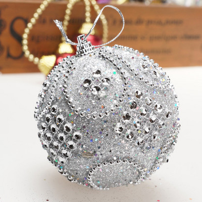 Υψηλής ποιότητας Merry Christmas Rhinestone Balls Glitter For Home Χριστουγεννιάτικες μπάλες από αφρό που κρέμονται στολίδι Χριστουγεννιάτικες μπάλες διακόσμησης