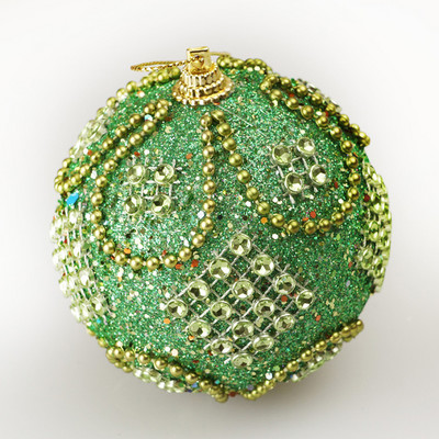 Υψηλής ποιότητας Merry Christmas Rhinestone Balls Glitter For Home Χριστουγεννιάτικες μπάλες από αφρό που κρέμονται στολίδι Χριστουγεννιάτικες μπάλες διακόσμησης