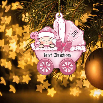 Baby First Christmas Ornament Χριστουγεννιάτικα στολίδια 2022 With In Tree Ornament With Christmas Snowflake Snowbaby stocking X0I8