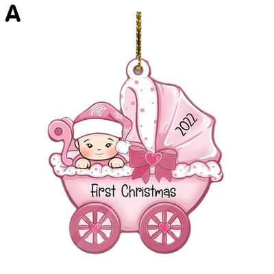 Baby First Christmas Ornament Χριστουγεννιάτικα στολίδια 2022 With In Tree Ornament With Christmas Snowflake Snowbaby stocking X0I8