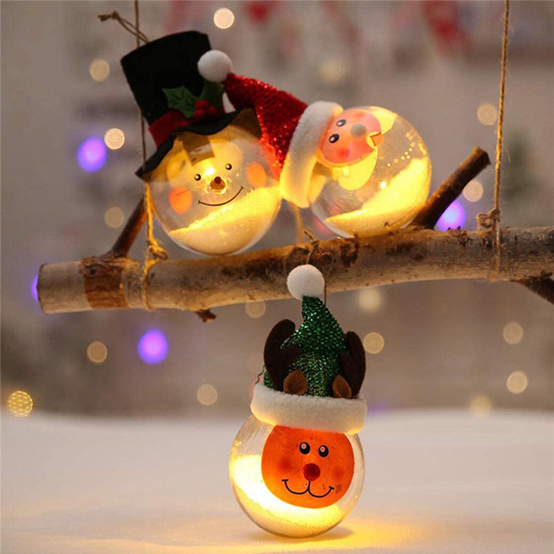 Прозрачна коледна топка с възможност за пълнене Направи си сам лека висулка за коледно дърво Творческа украса за коледно парти GRSA889