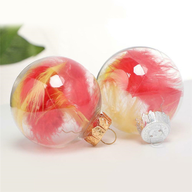 Прозрачна коледна топка с възможност за пълнене Направи си сам лека висулка за коледно дърво Творческа украса за коледно парти GRSA889
