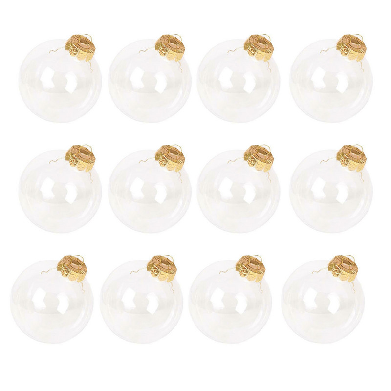 Прозрачна коледна топка с възможност за пълнене Направи си сам лека висулка за коледно дърво Творческа украса за коледно парти GRSA889