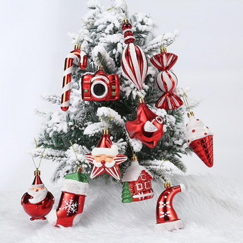 1 чифт висящи орнаменти за коледно дърво Дядо Коледа Снежен човек Празнична декоративна висулка Кукла за парти Нова година Направи си сам коледен подарък