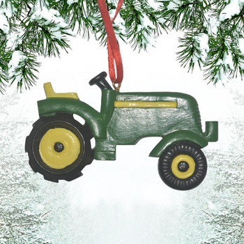 1 бр. Винтидж коледни тракторни орнаменти Коледна украса от смола за коледно дърво Орнамент Парти Детски подарък