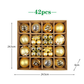 Χριστουγεννιάτικο δέντρο μπάλες 42 τμχ 6cm Μεγάλη Χριστουγεννιάτικη μπάλα Πολύχρωμα Διακοσμητικά για χριστουγεννιάτικο δέντρο Σετ για πάρτι στο σπίτι