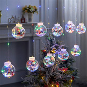 Jõulukaunistus DIY jõulupall Jõuluvana LED-kardin Light String Jõulupuu kaunistus Kodupidu Uusaasta Kingitused Navidad Decor