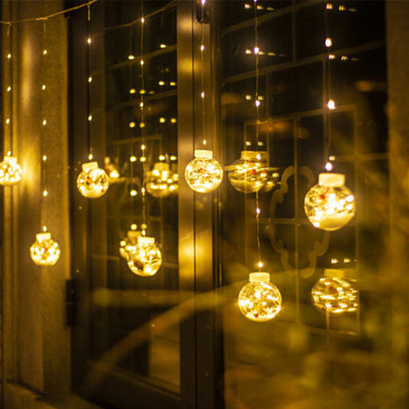 Коледен декор Направи си сам Коледна топка Дядо Коледа LED завеса Светлинен низ Коледна елха Декорация Домашно парти Новогодишни подаръци Navidad Decor