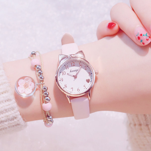 Детски кожен - часовник за момичета 