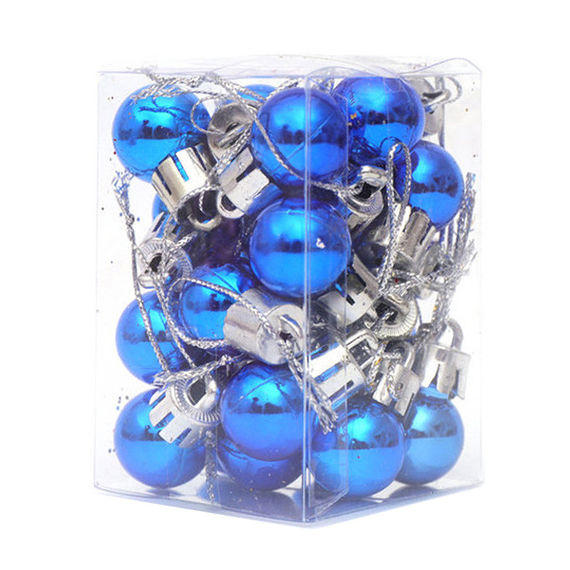 24 бр./компл. Коледни топки с различни цветове Орнаменти за коледно дърво Декорации Топки Коледно висящо дърво Висулки 2CM