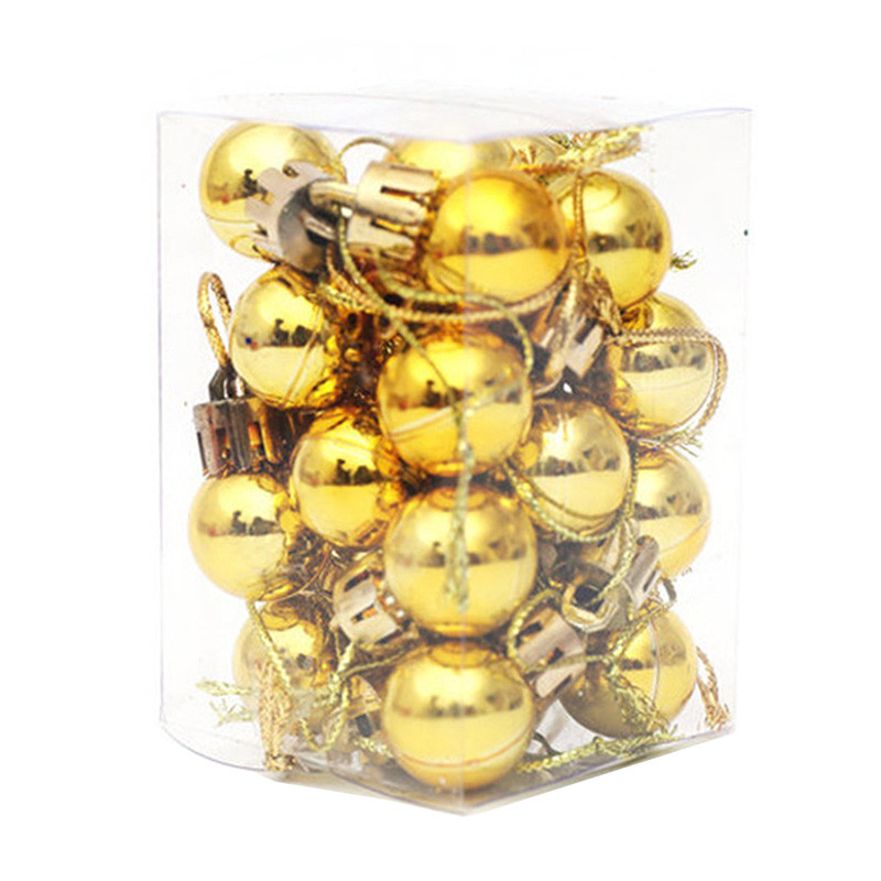 24 бр./компл. Коледни топки с различни цветове Орнаменти за коледно дърво Декорации Топки Коледно висящо дърво Висулки 2CM