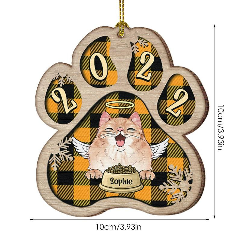 Класически дървен коледен орнамент Кучешка лапа Коледни орнаменти Коледа Направи си сам Коледа Дървена украса Кучешка лапа за празничен декор