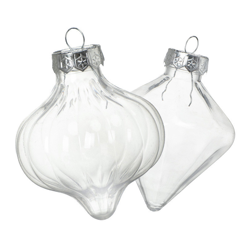 1 бр. Прозрачна DIY висяща топка за коледно дърво Пластмасова прозрачна коледна топка Попълваща се топка Орнамент Подарък Navidad Home Decor
