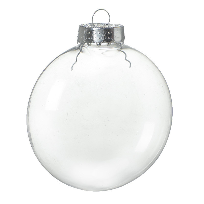 1 бр. Прозрачна DIY висяща топка за коледно дърво Пластмасова прозрачна коледна топка Попълваща се топка Орнамент Подарък Navidad Home Decor