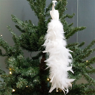 Τεχνητά χριστουγεννιάτικα πουλιά παγώνι με κλιπ στολίδια χριστουγεννιάτικου δέντρου για το σπίτι Navidad Γενέθλια Πρωτοχρονιά 2023 Κρεμαστά στολίδια