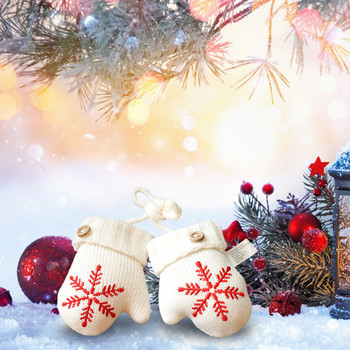 Στολίδια για Χριστουγεννιάτικο Δέντρο Κρεμαστά Μικρά Πλεκτά Γάντια Χριστουγεννιάτικα Μενταγιόν Δέντρο Δέντρο Τοίχου Διακοσμήσεις σπιτιού για γιορτινό πάρτι