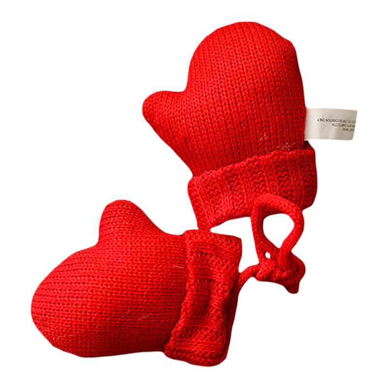 Орнаменти за коледно дърво Висящи малки плетени ръкавици Коледно дърво Висулки Дърво Стена Прозорец Празнично парти Декорации за дома